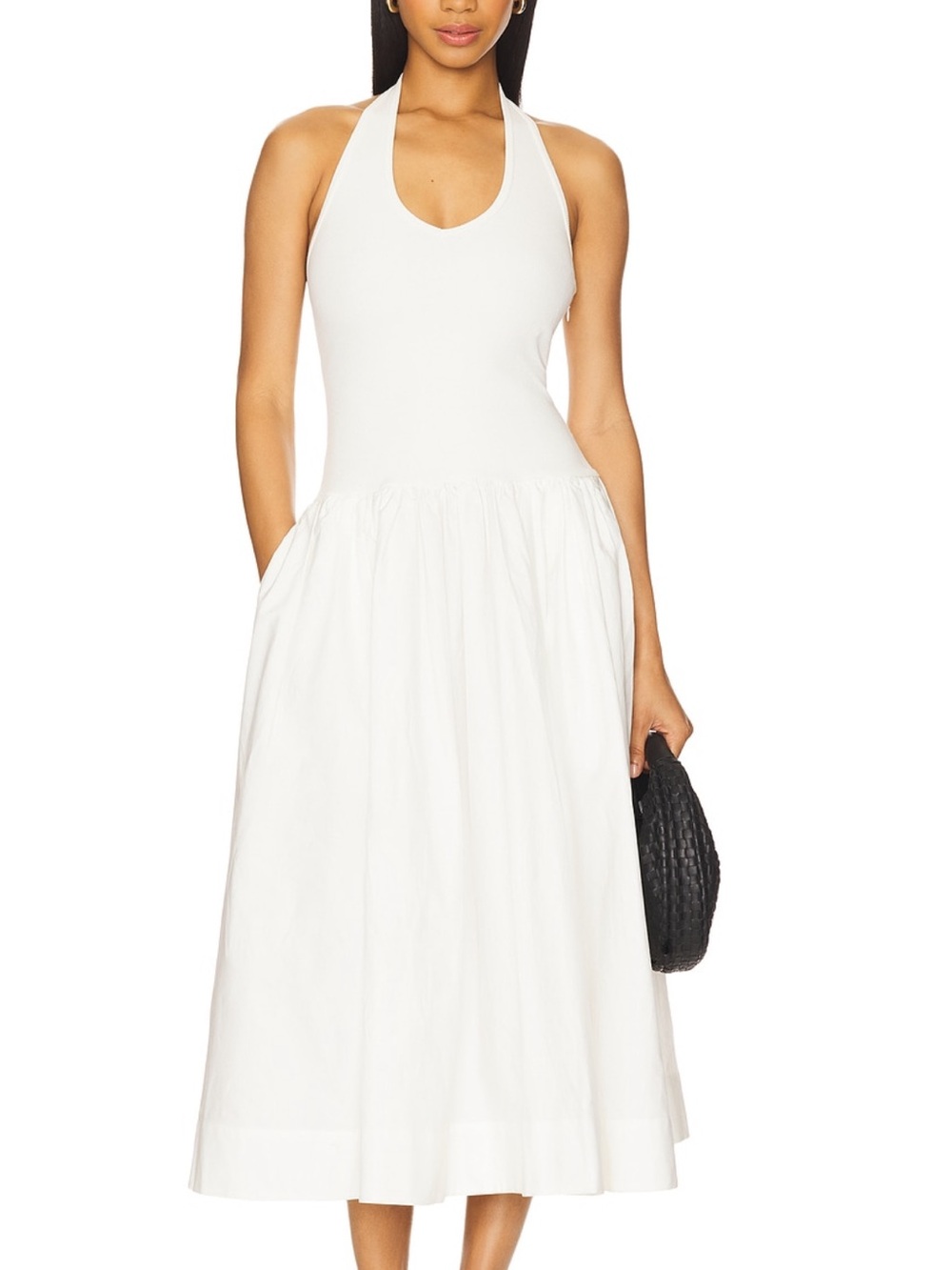 L'Academie Kara Midi Dress in White